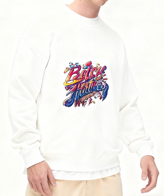 Vibrant Retro Lettering Crewneck