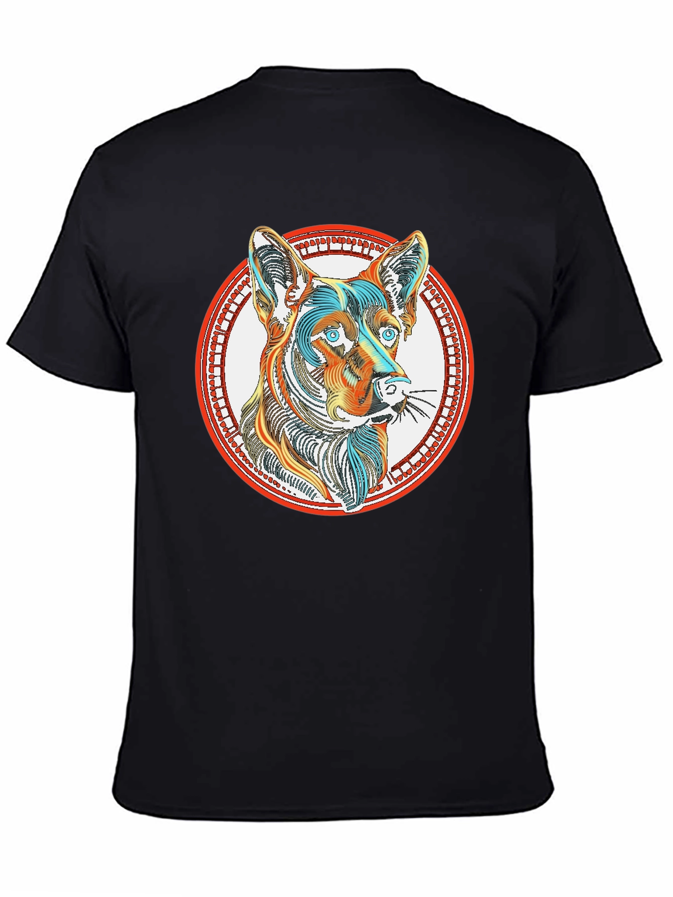 Abstract Dog Graphic Tee - Modern Canine Design