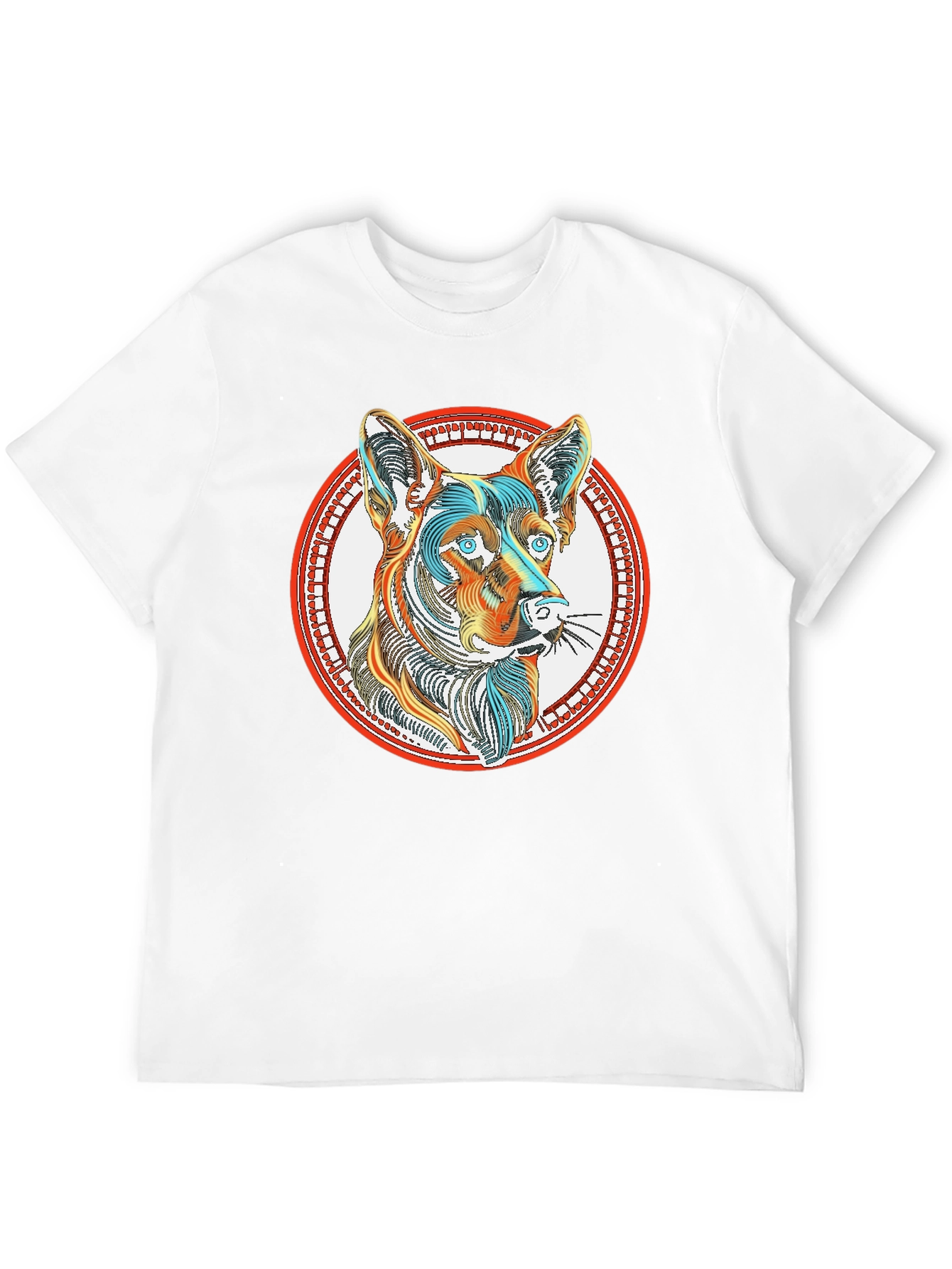 Abstract Dog Graphic Tee - Modern Canine Design