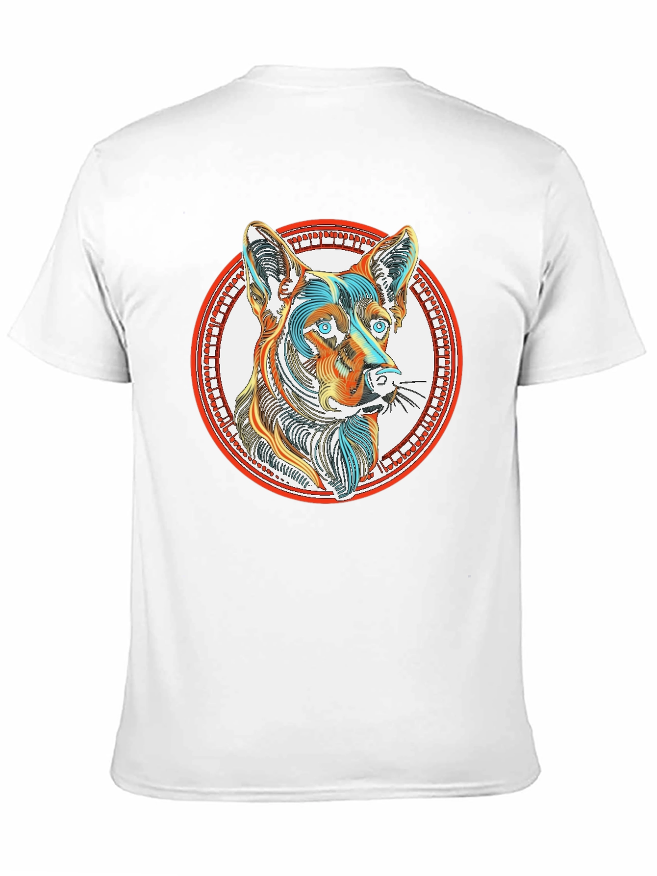 Abstract Dog Graphic Tee - Modern Canine Design