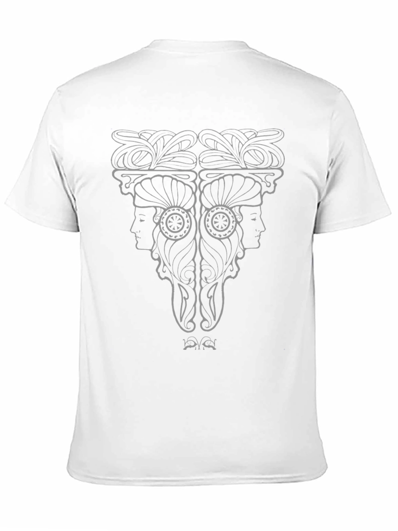 Abstract Twin Face Graphic Tee