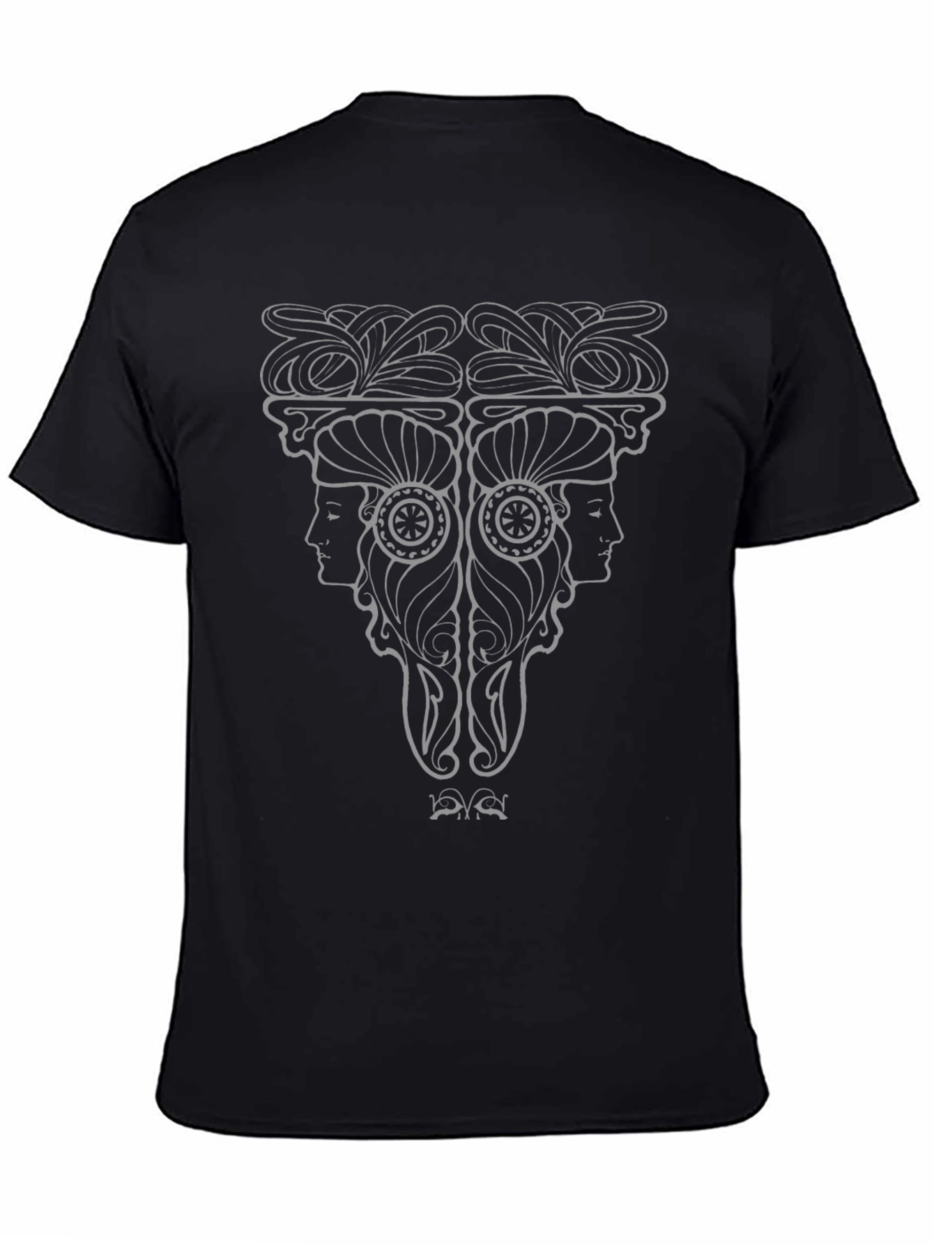 Abstract Twin Face Graphic Tee