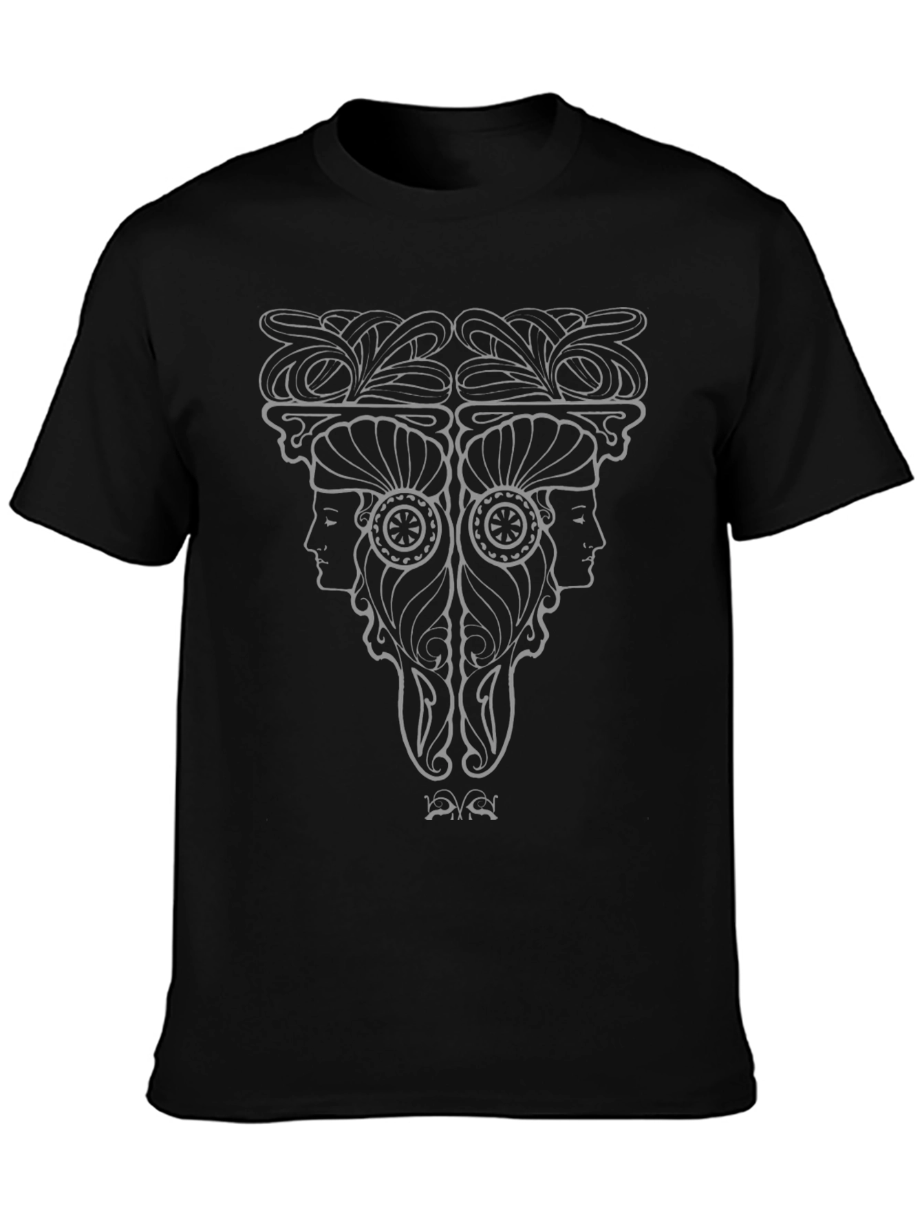 Abstract Twin Face Graphic Tee