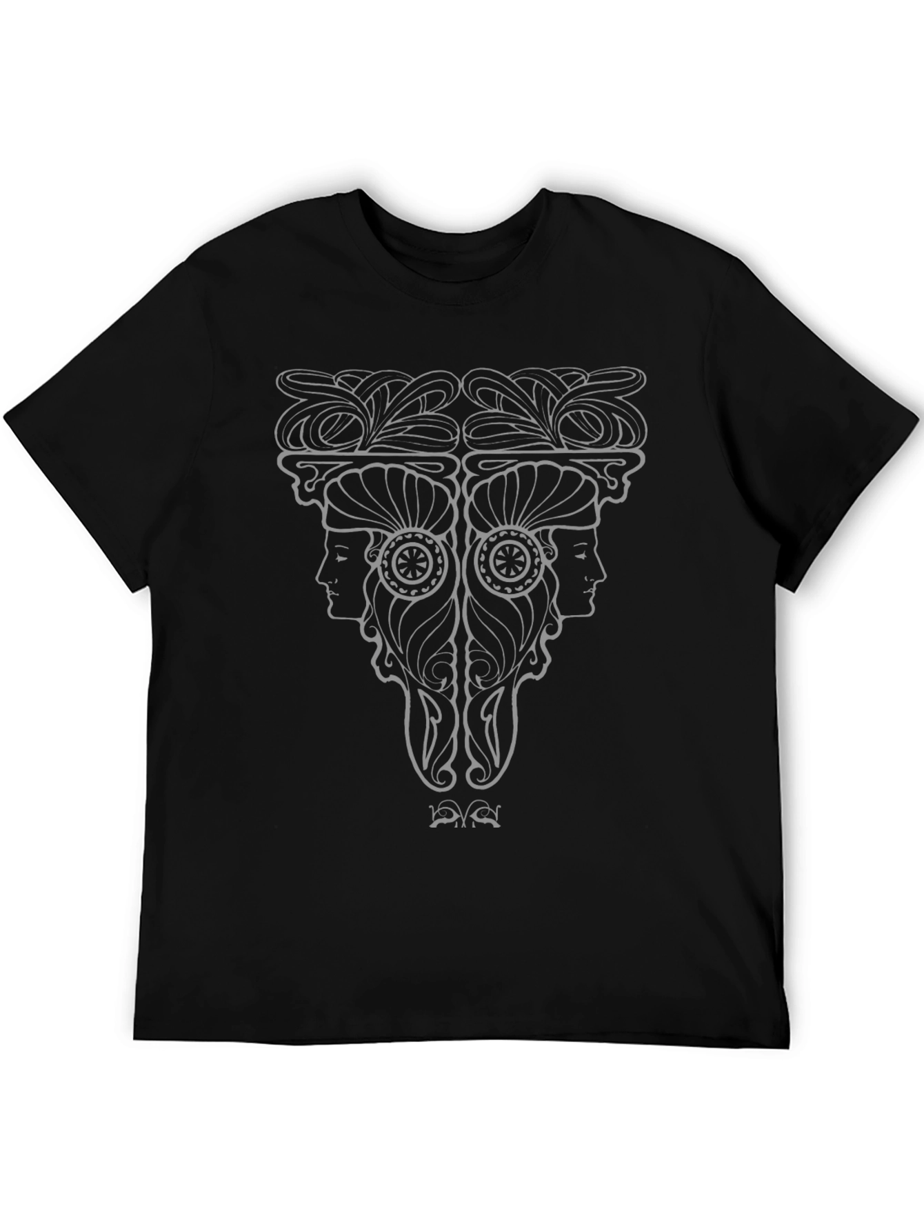 Abstract Twin Face Graphic Tee