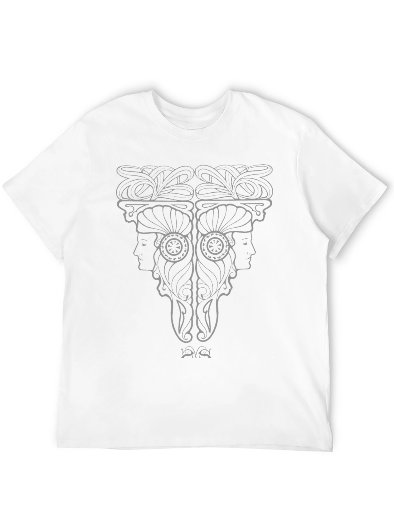 Abstract Twin Face Graphic Tee
