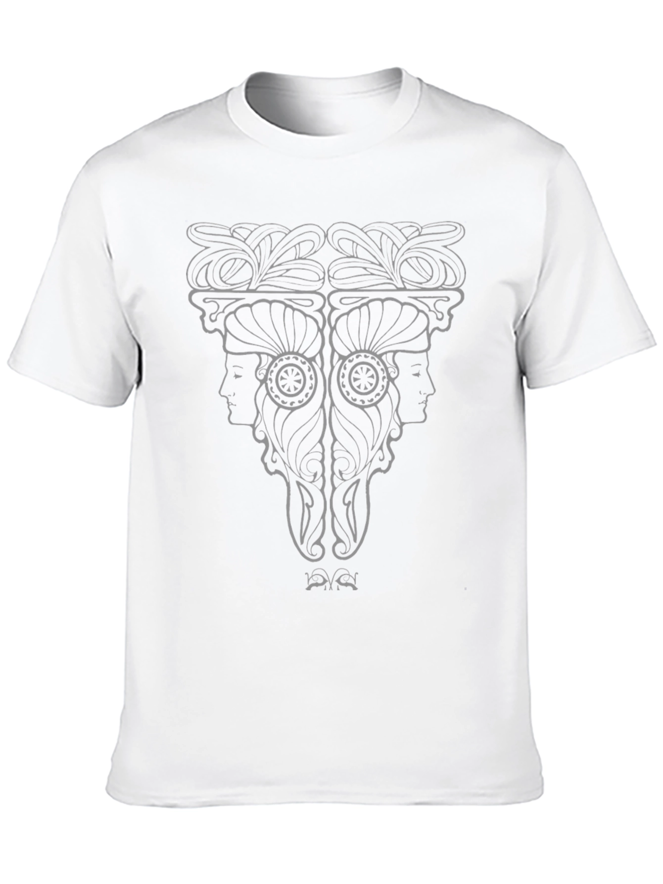 Abstract Twin Face Graphic Tee