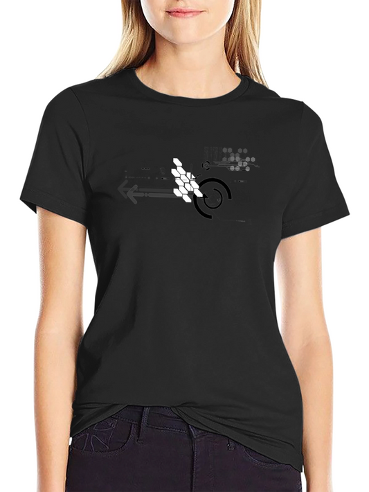 Abstract Graphic Black T-Shirt