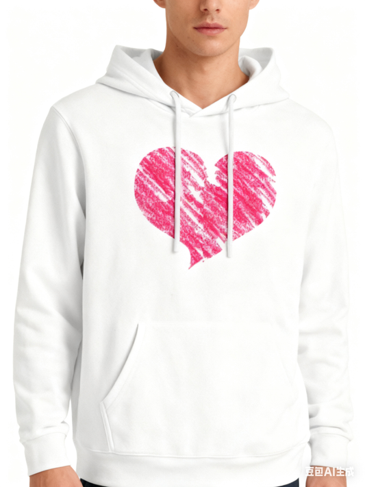 Pastel Heart Graphic Oversized Tee