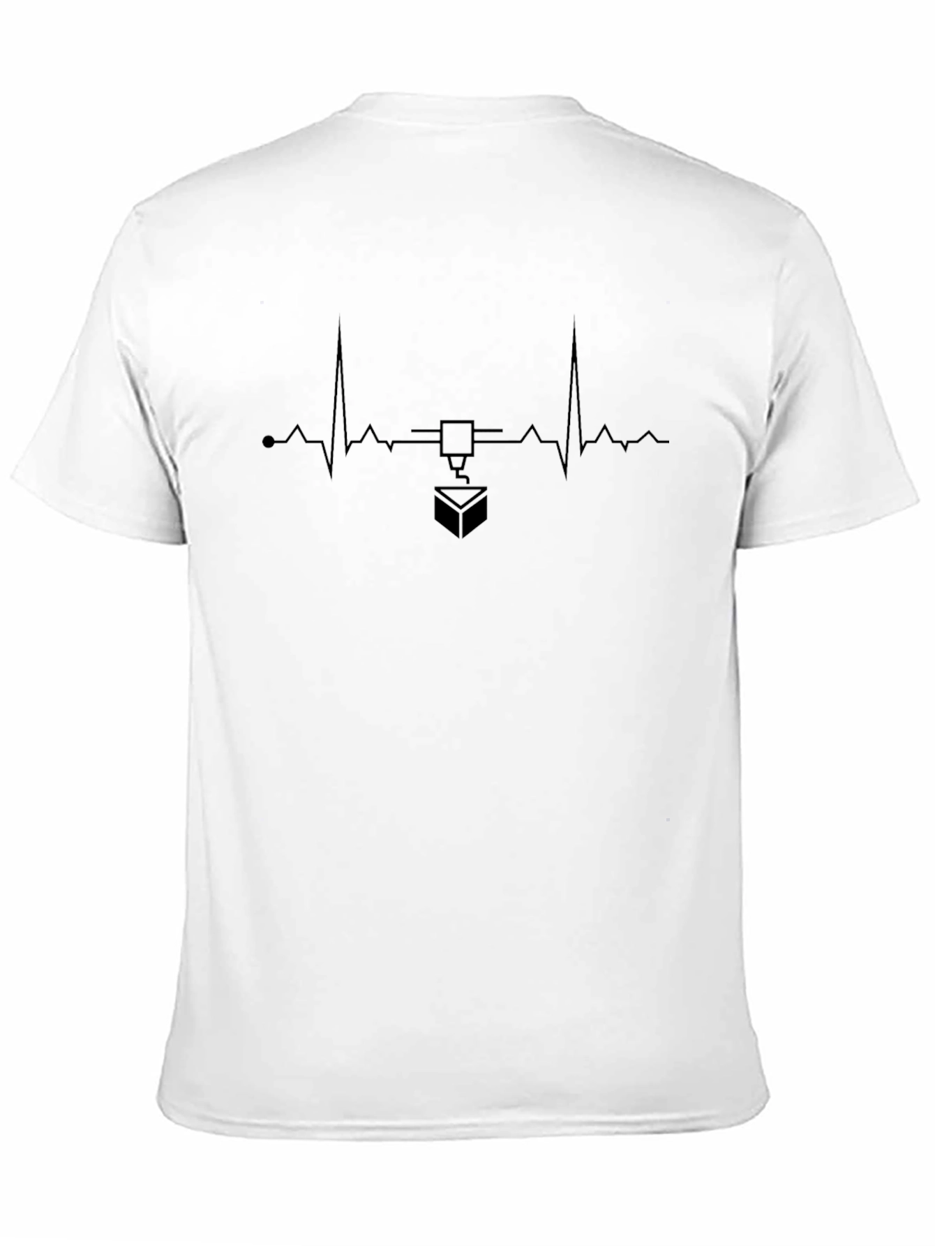 3D Printing Heartbeat T-Shirt - Black