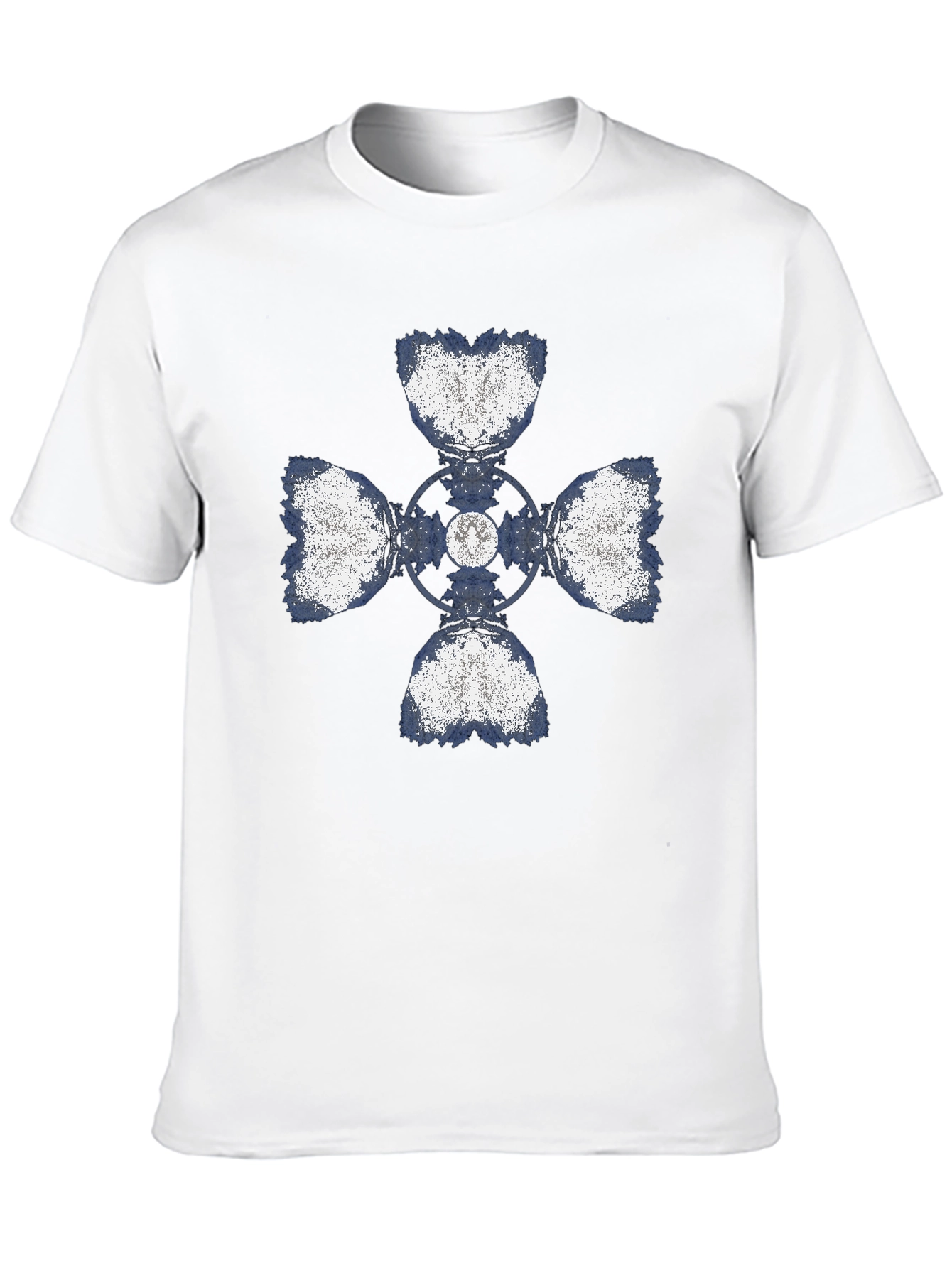 Abstract Cross Graphic Print T-Shirt - Black
