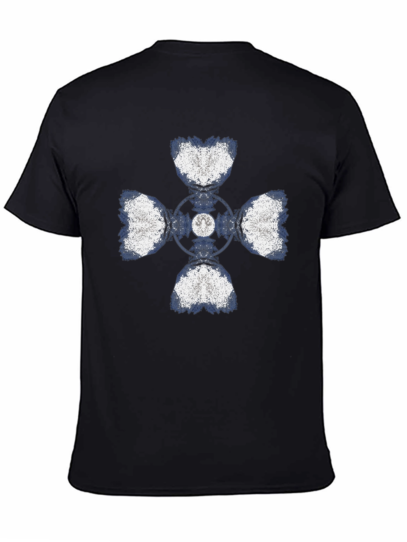 Abstract Cross Graphic Print T-Shirt - Black