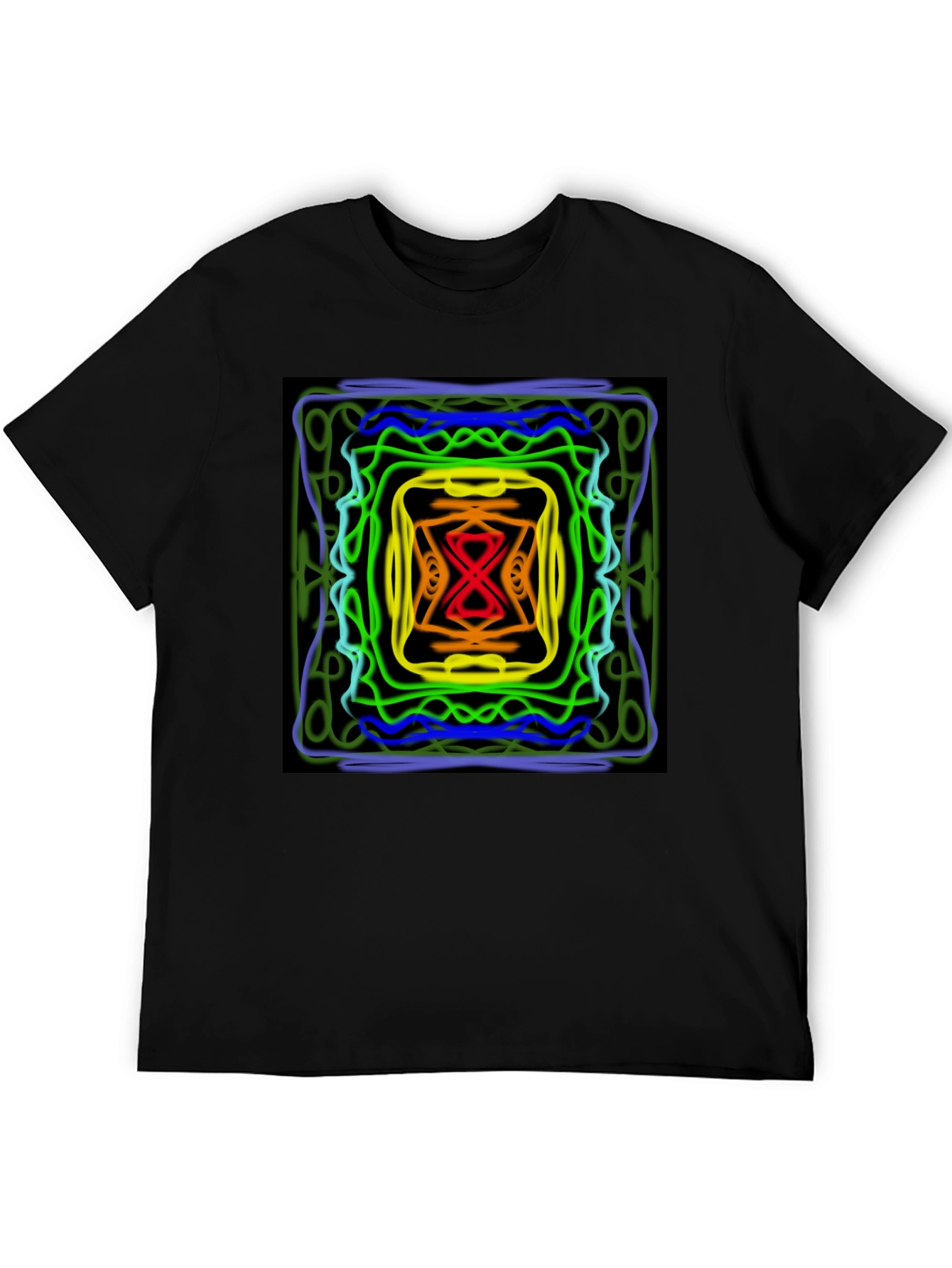 Abstract Graphic Print Black T-Shirt