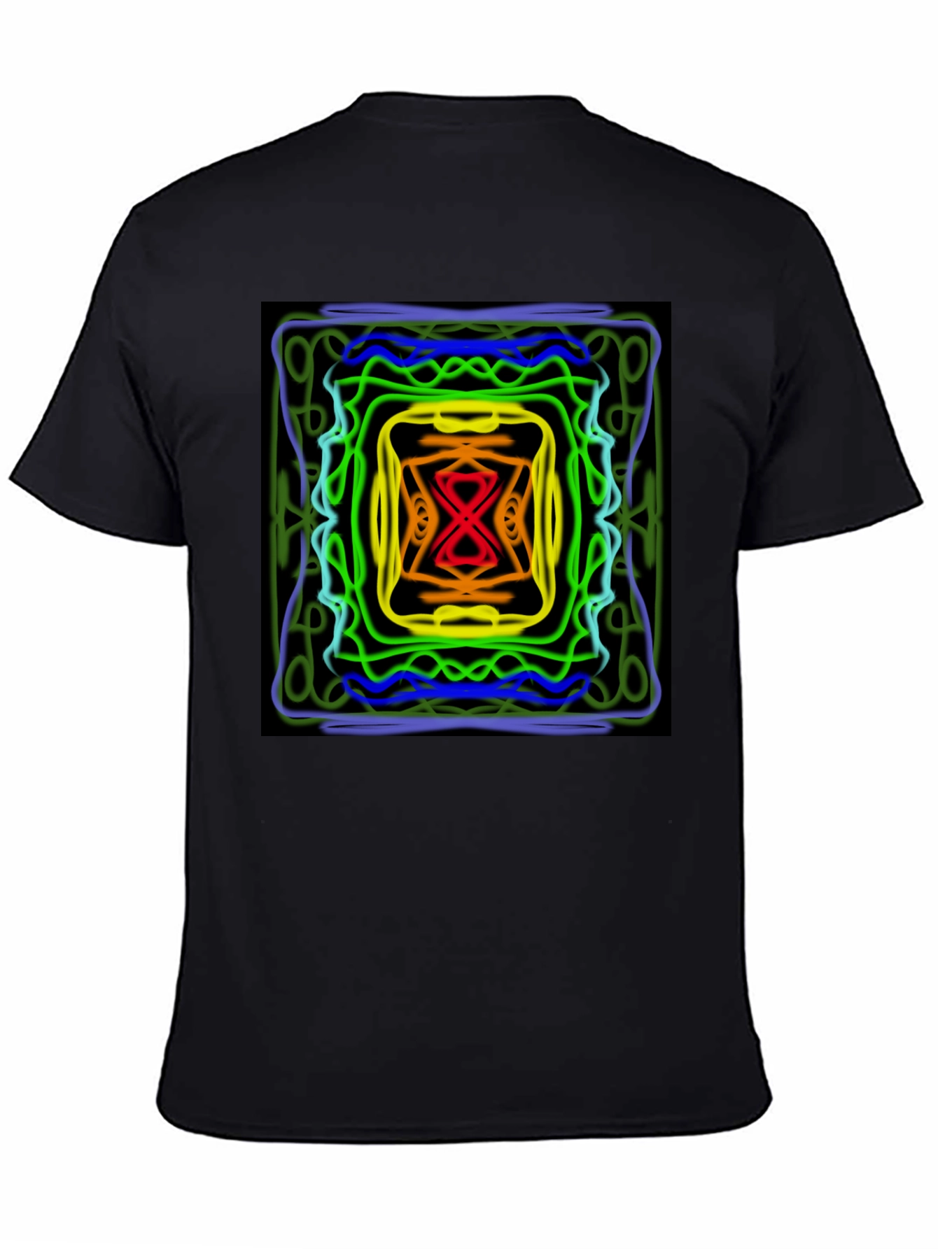 Abstract Graphic Print Black T-Shirt