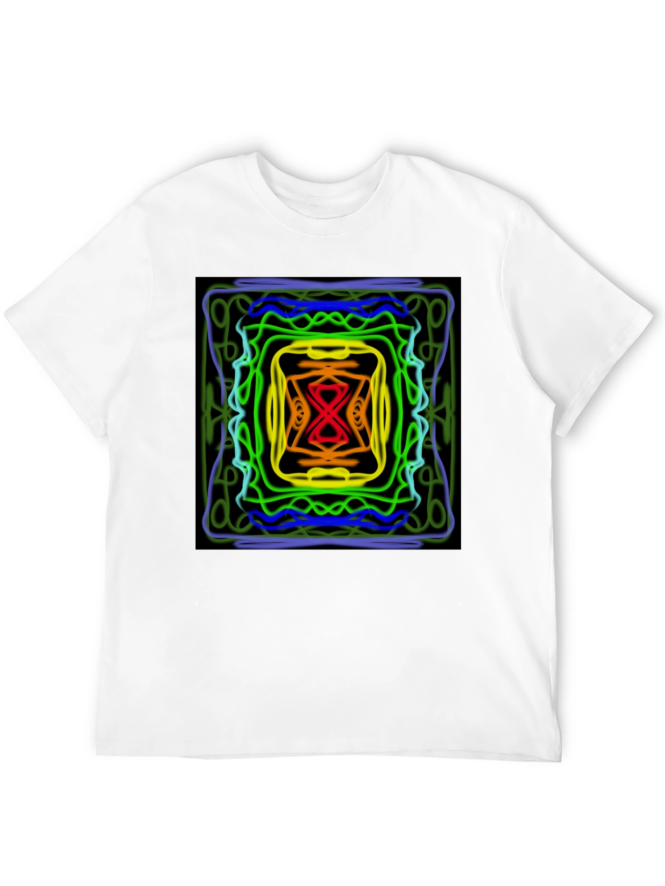 Abstract Graphic Print Black T-Shirt
