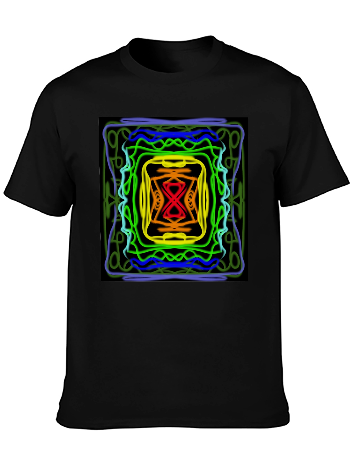 Abstract Graphic Print Black T-Shirt